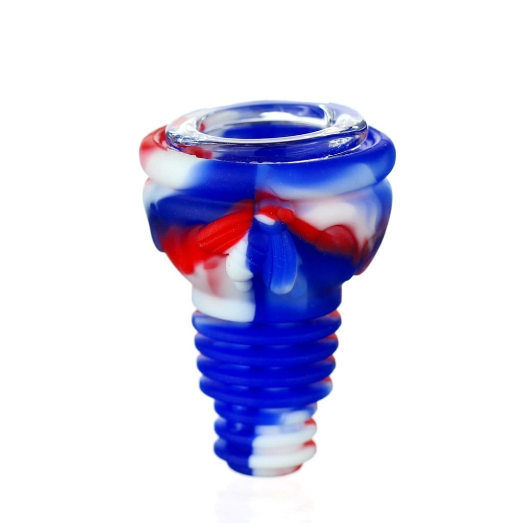 A front view of The Unibowl Silicone Bowl, showcasing its textured, bowl-shaped design in a simple studio shot.