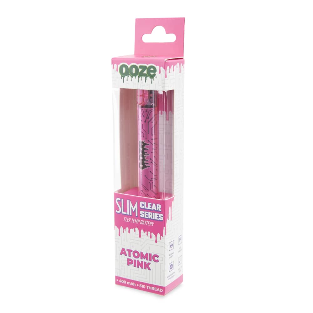 Ooze Batteries and Vapes Slim Clear Series Transparent 510 Vape Battery