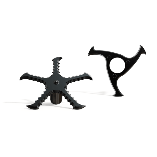 A detailed studio shot of the KLIP Blades, showcasing its intricate, multi-pointed design against a plain white background.