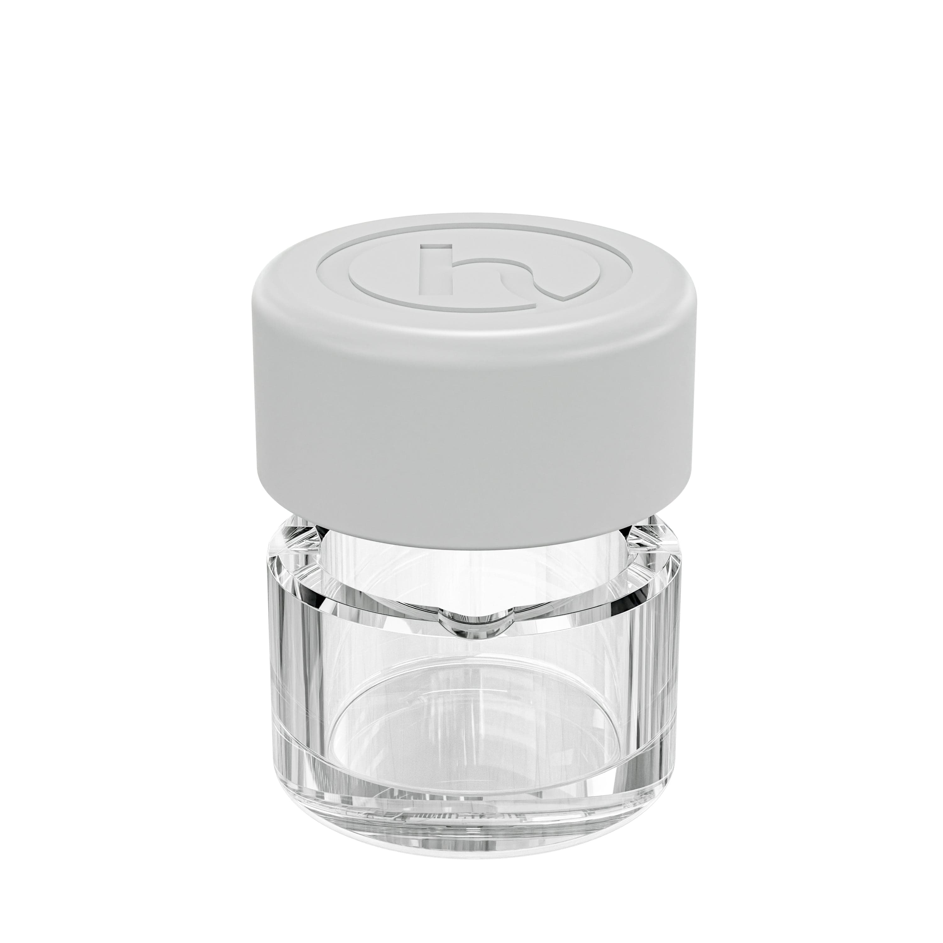 A top-down view of the Ashtray, displaying its smooth, cylindrical form against a plain white background.