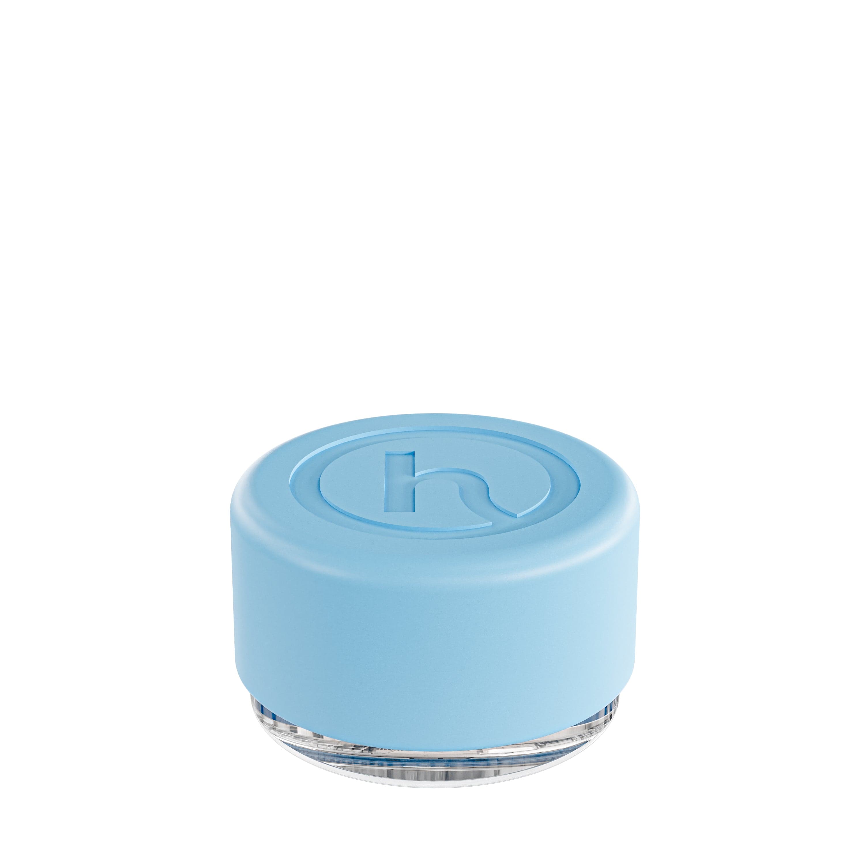 Front view of the Ashtray, a round, metallic container reflecting studio lighting on a plain background.