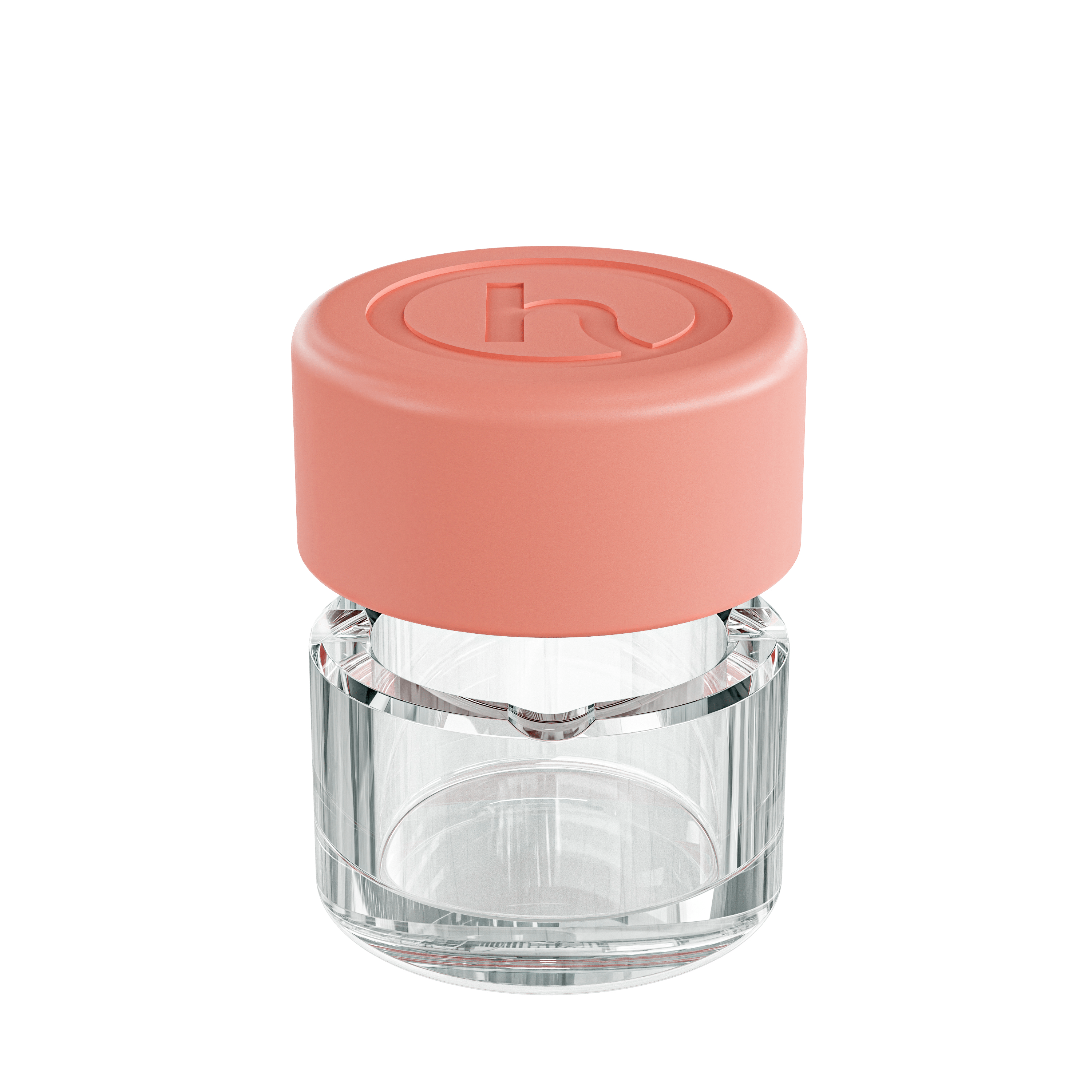 A close-up, eye-level view of the Ashtray, showing its simple, cylindrical shape and smooth surface.