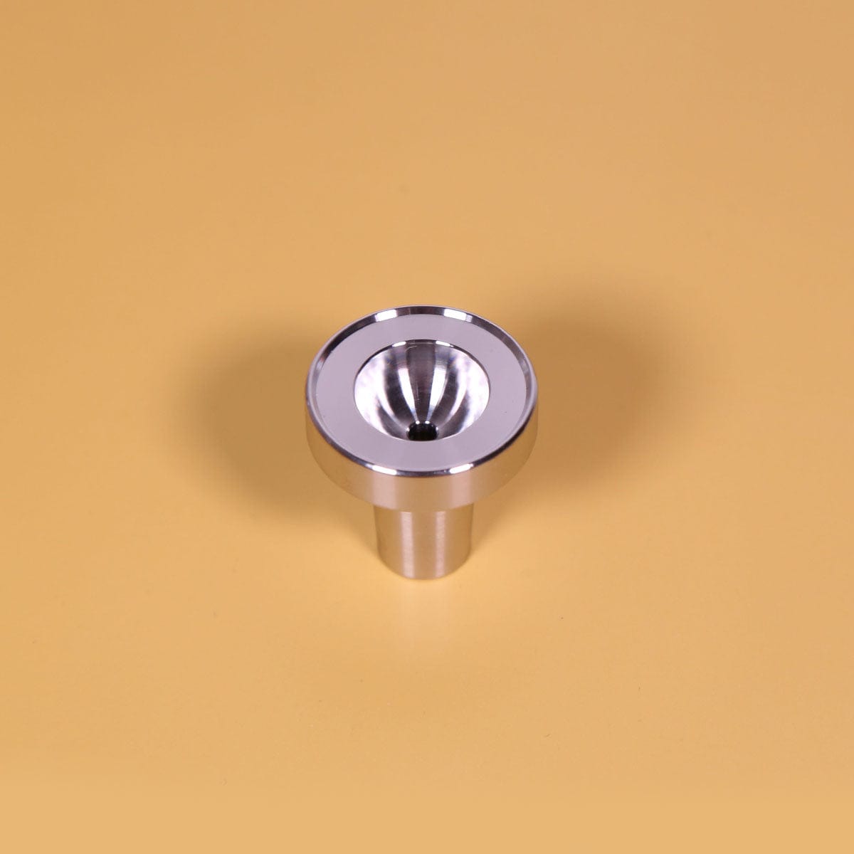 Close-up of the Stainless Steel Bowl Piece with a dark interior and polished metal exterior, viewed from directly above.