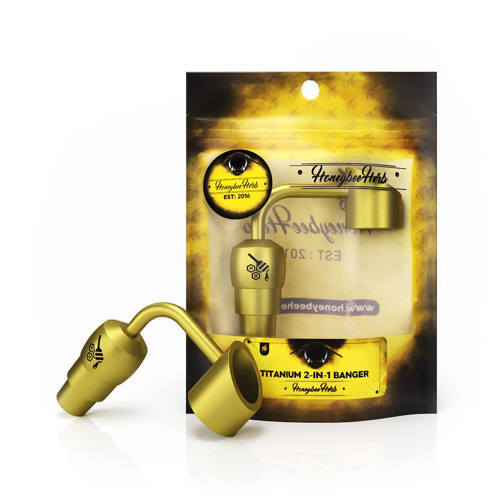 Honeybee Herb Dab Nail Gold TItanium 2 in 1 Banger Dab Nail