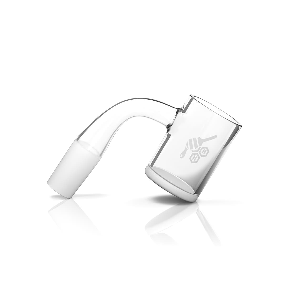 Honeybee Herb Dab Nail Honey & Milk Quartz Banger - 90° | Yellow Line