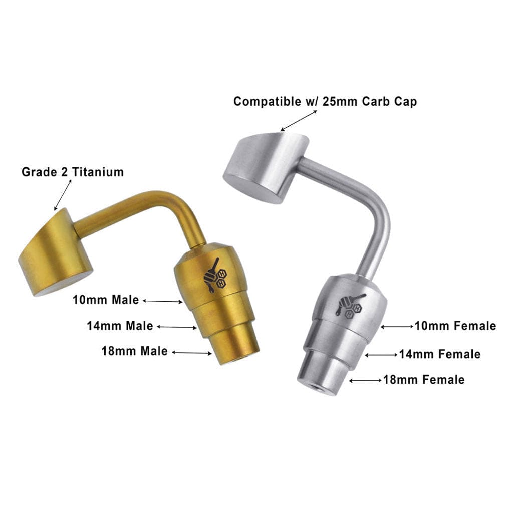 Honeybee Herb Dab Nail TItanium 2 in 1 Banger Dab Nail