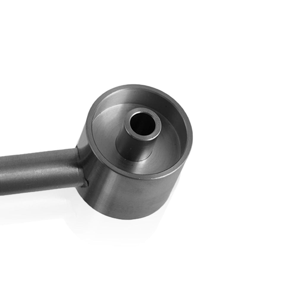 Close-up view of the Titanium 6 in 1 Sidecar Dab Nail, showing its angled design and dark metallic finish.