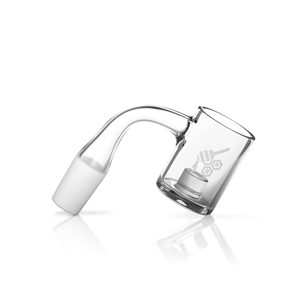 The CORE REACTOR QUARTZ BANGER - 90° DEGREE is shown in a close-up, angled view against a neutral background.