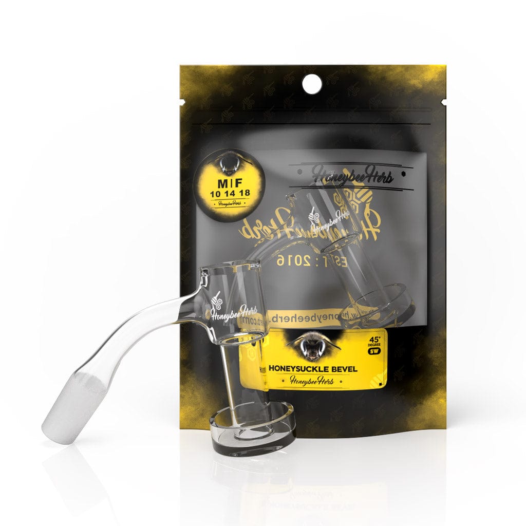 Honeybee Herb Quartz Nail HONEYSUCKLE BEVEL QUARTZ BANGER - 45Â° DEGREE | BL