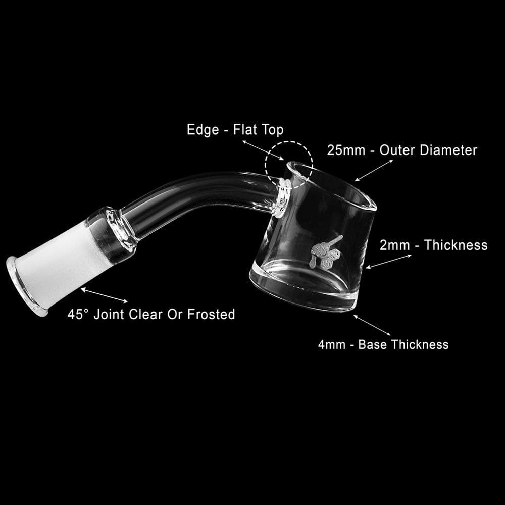 HoneybeeHerb Quartz Nail FAT BOTTOM QUARTZ BANGER - 45Â° DEGREE | YL