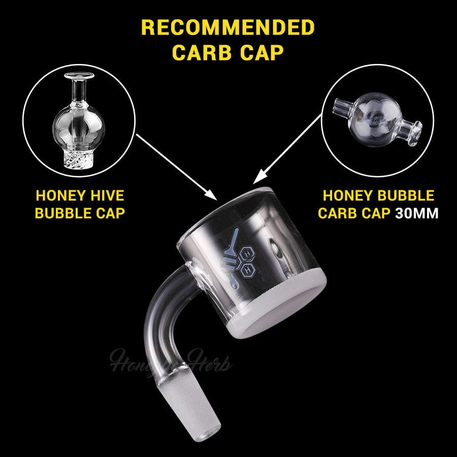 HoneybeeHerb Quartz Nail HONEY & MILK XL BEVEL QUARTZ BANGER - 90Â° DEGREE | YL