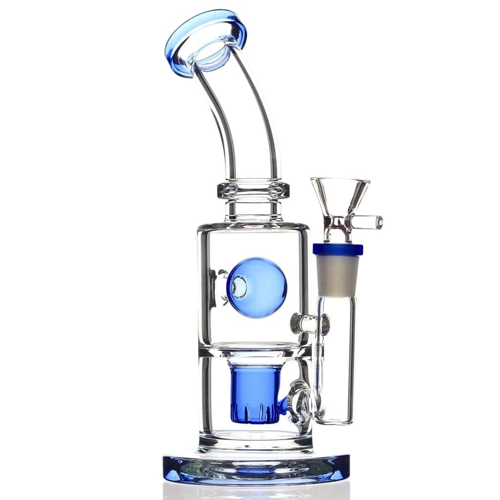 Himalayan Glass Glass Blue Inverted Shower Orb Bong