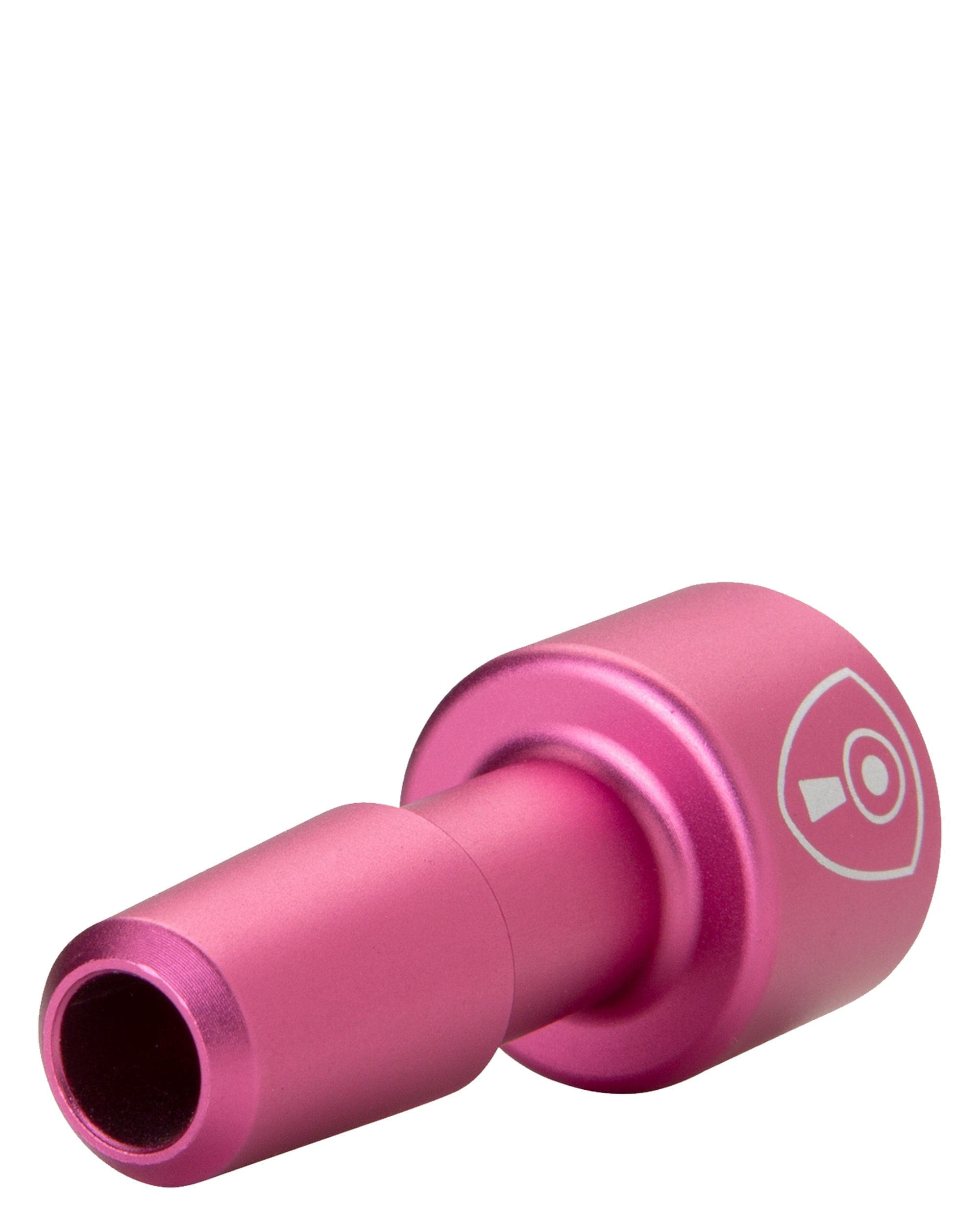 A close-up view of the Indestructible Bong Bowl, showcasing its metallic purple finish and simple, cylindrical shape.