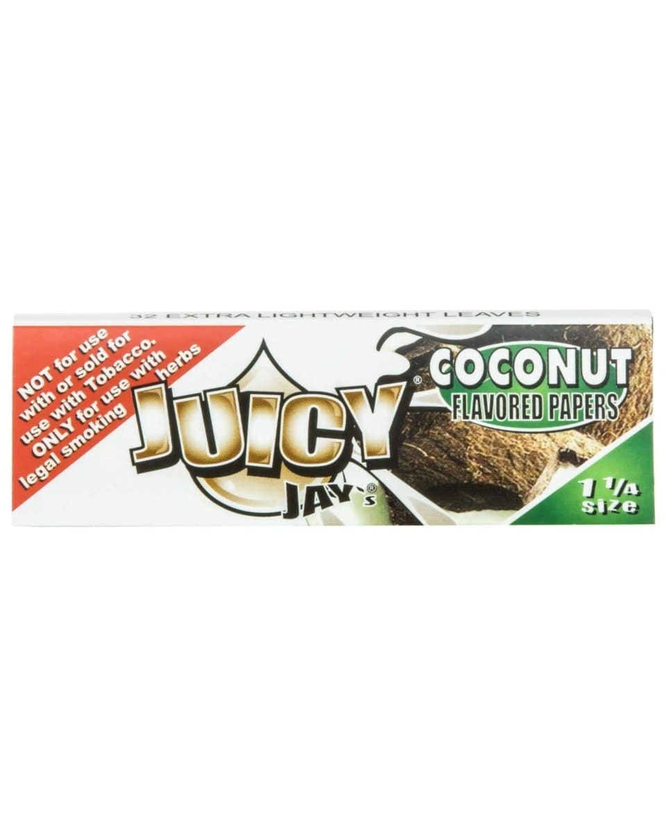 Juicy Jay's Rolling Papers Coconut Classic 1-1/4" Flavored Rolling Papers - Box of 24