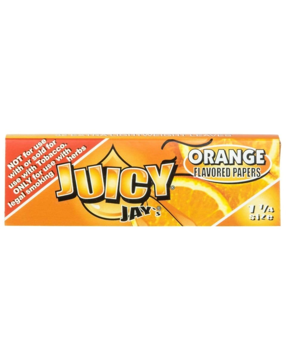 Juicy Jay's Rolling Papers Orange Classic 1-1/4" Flavored Rolling Papers - Box of 24