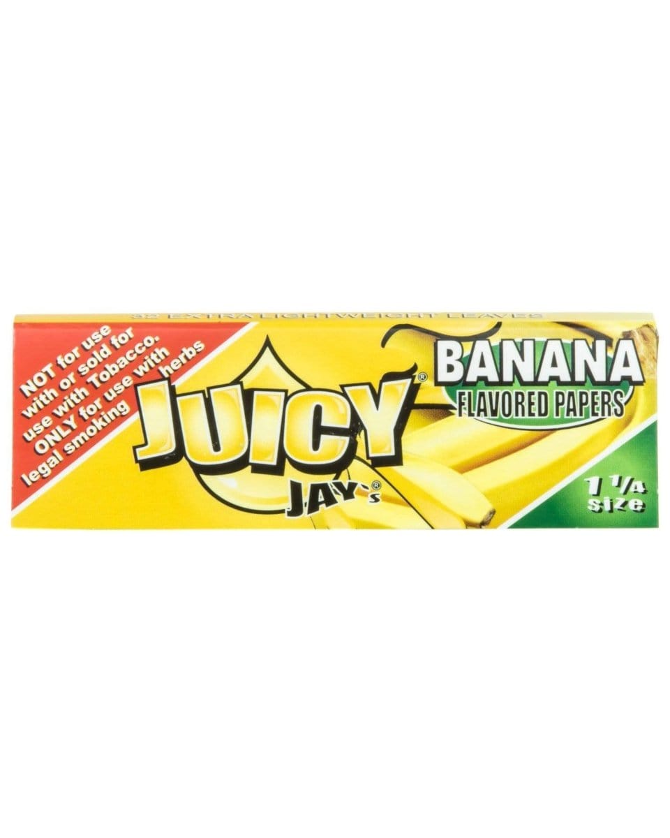 Close-up of Classic 1-1/4" Flavored Rolling Papers packaging with a colorful, patterned design and bold branding.