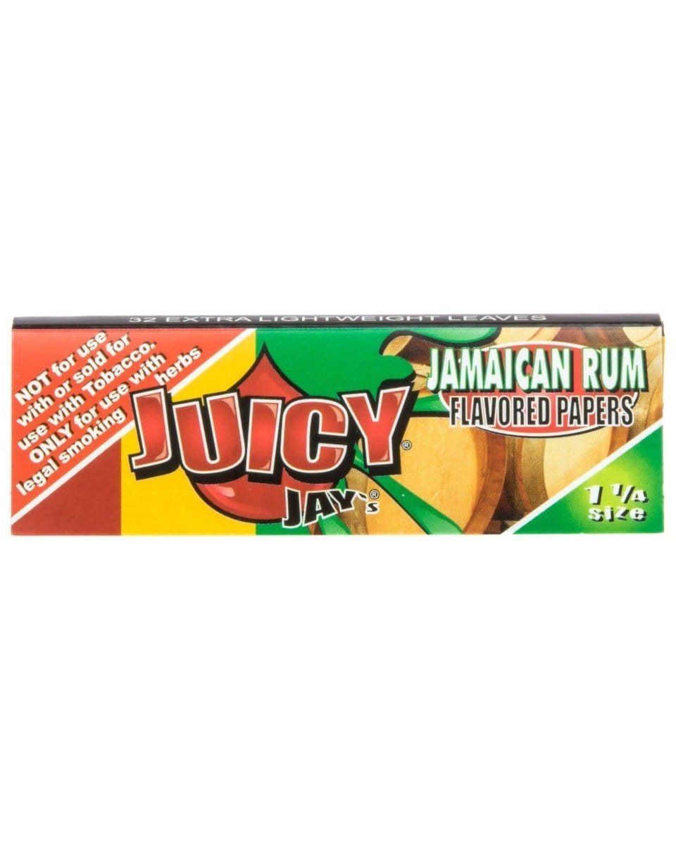 Front view of Classic 1-1/4" Flavored Rolling Papers packaging with bold lettering against a dark background.