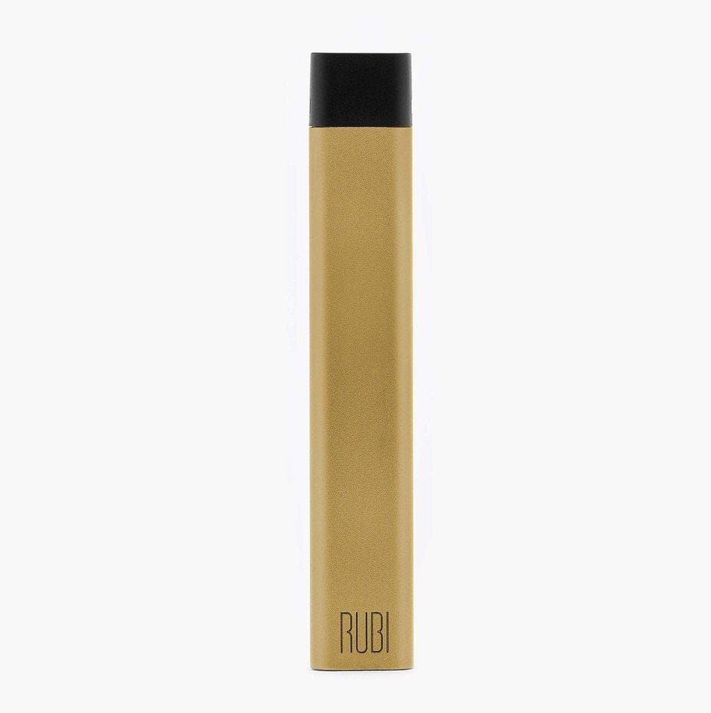 Front view of the KandyPens RUBI Vaporizer, a sleek, silver device against a plain white background.