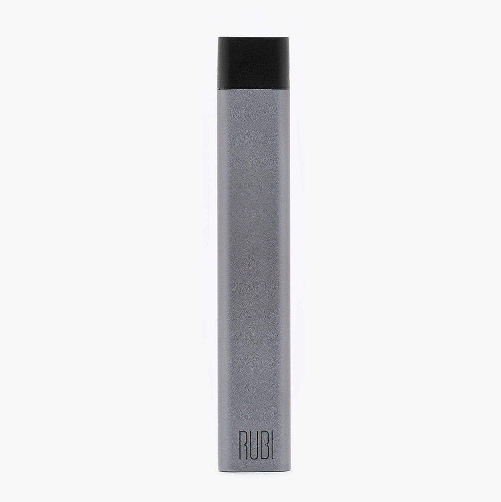 Front view of the KandyPens RUBI Vaporizer, a sleek, silver device against a plain white backdrop.