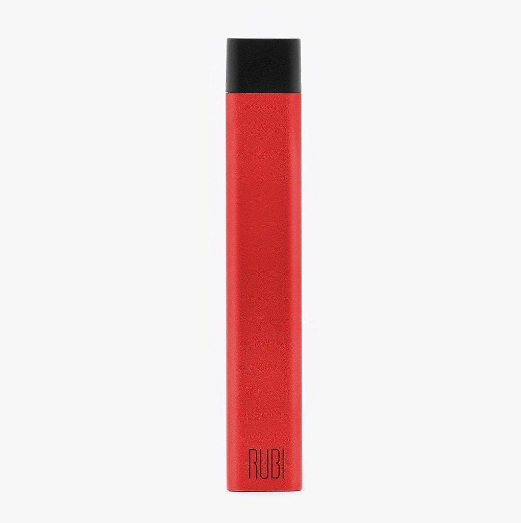 Front view of the KandyPens RUBI Vaporizer, a sleek, silver device isolated on a clean white background.