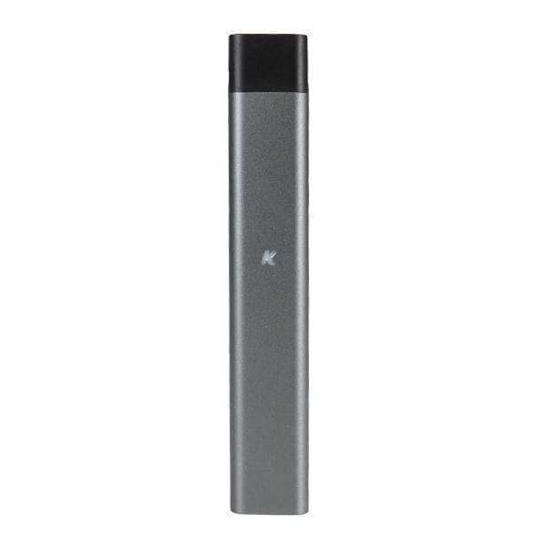 Front view of the KandyPens RUBI Vaporizer, a sleek, silver device against a plain white background.