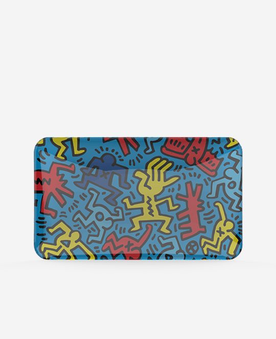 K. Haring Glass Collection Rolling Tray multiblu / us K.Haring Rolling Tray