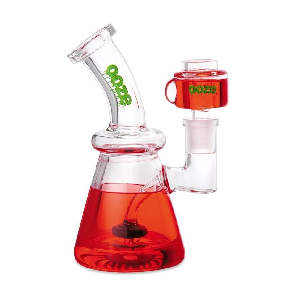 Ooze Silicone and Glass Scarlet Ooze Glyco Bong Glycerin Chilled Glass Water Pipe