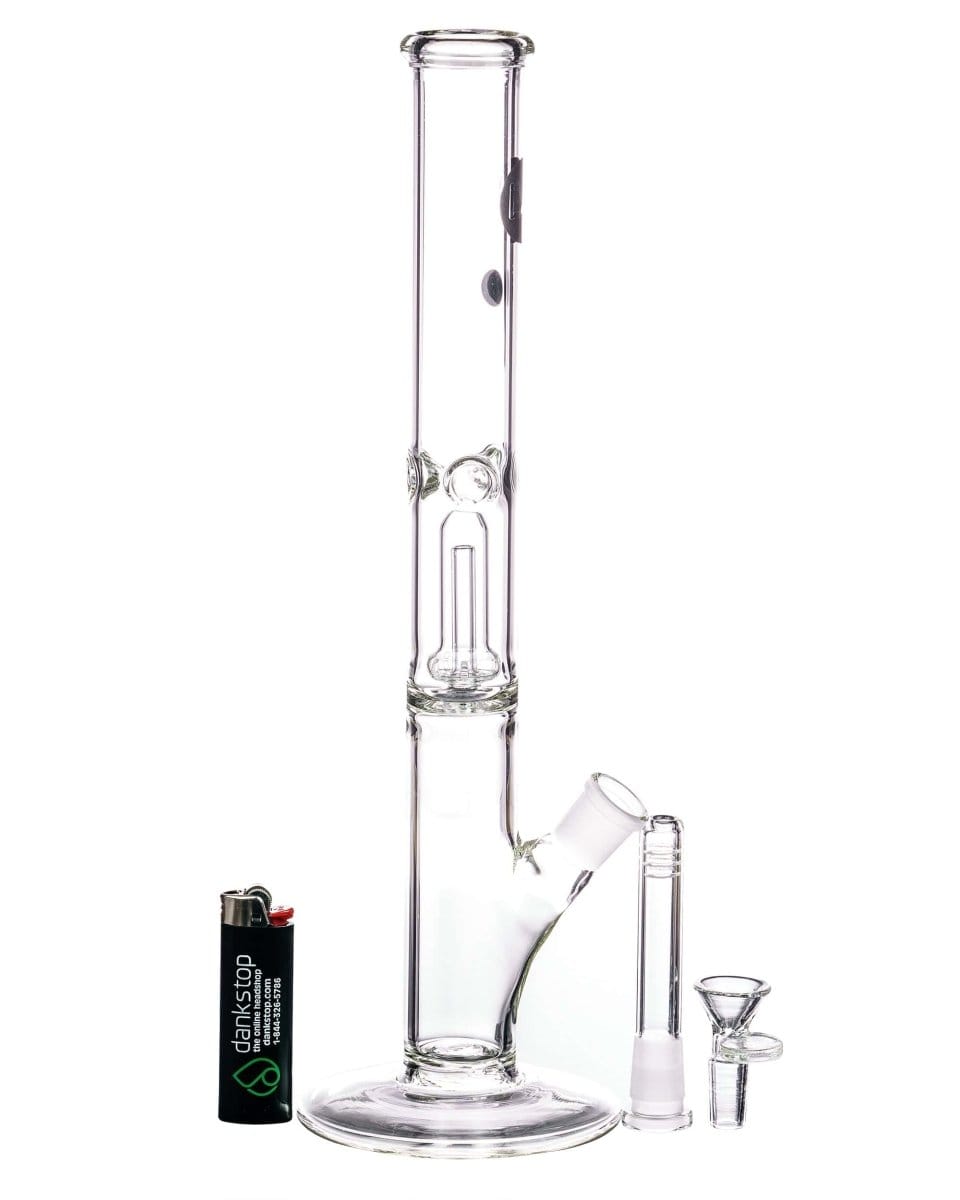 7 Inch Clear Inline To Perc 14mm Joint Premium Tobacco Water Pipe Bubbler  Bong
