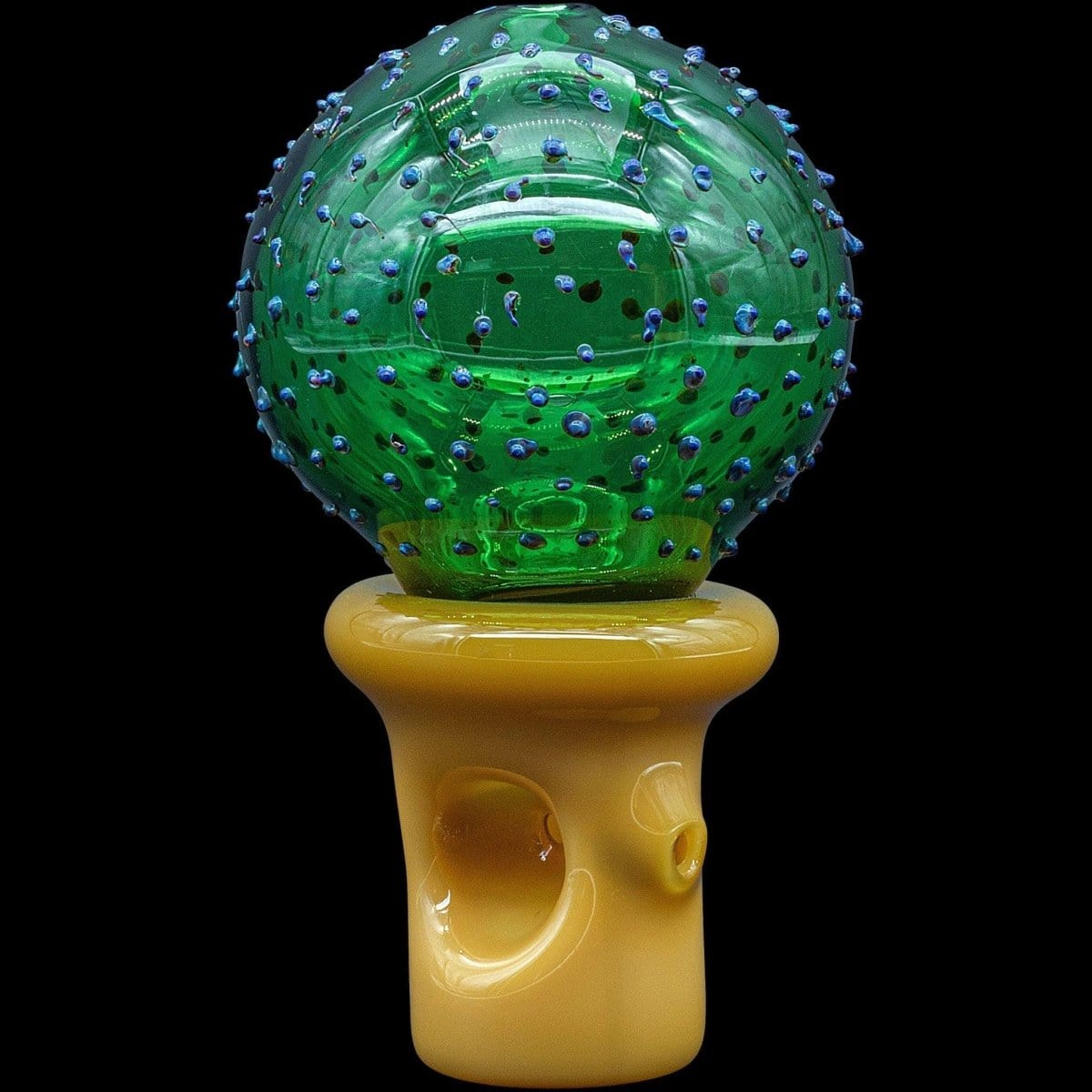 LA Pipes Hand Pipe "Peyote" Cactus Glass Pipe