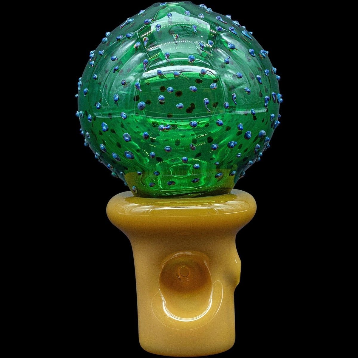 LA Pipes Hand Pipe "Peyote" Cactus Glass Pipe