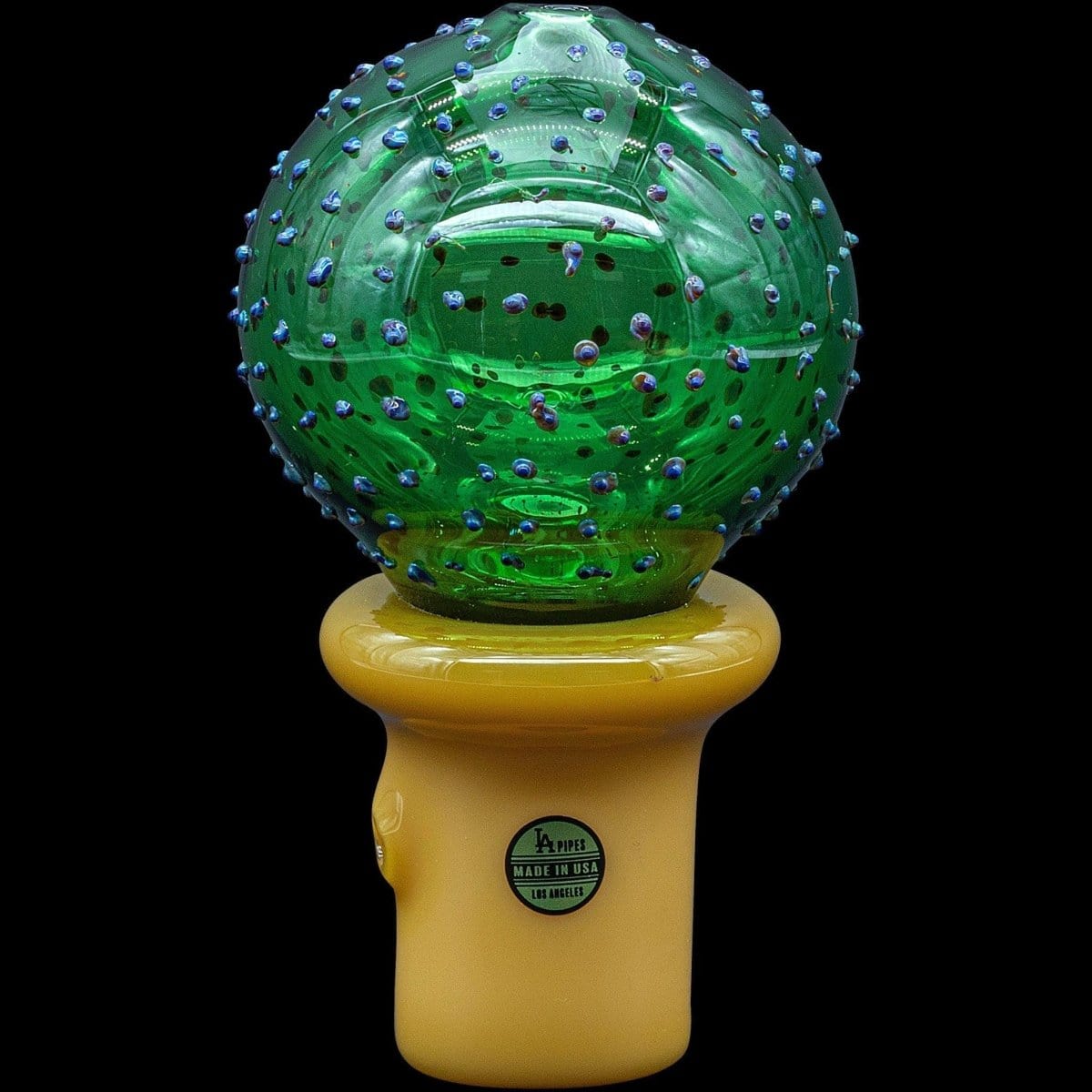 LA Pipes Hand Pipe "Peyote" Cactus Glass Pipe