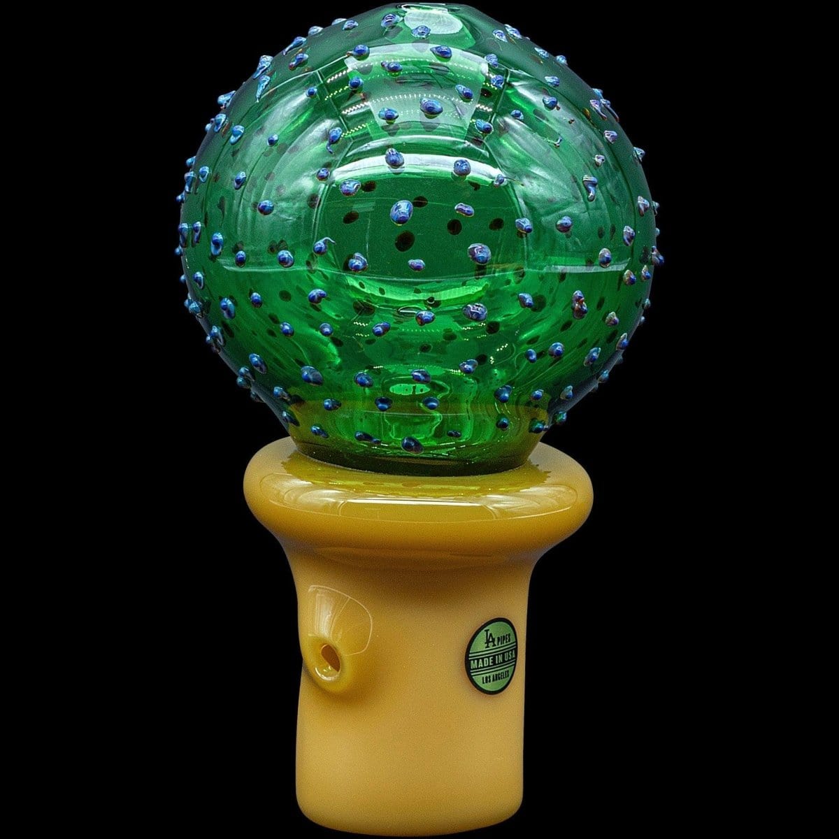 LA Pipes Hand Pipe "Peyote" Cactus Glass Pipe