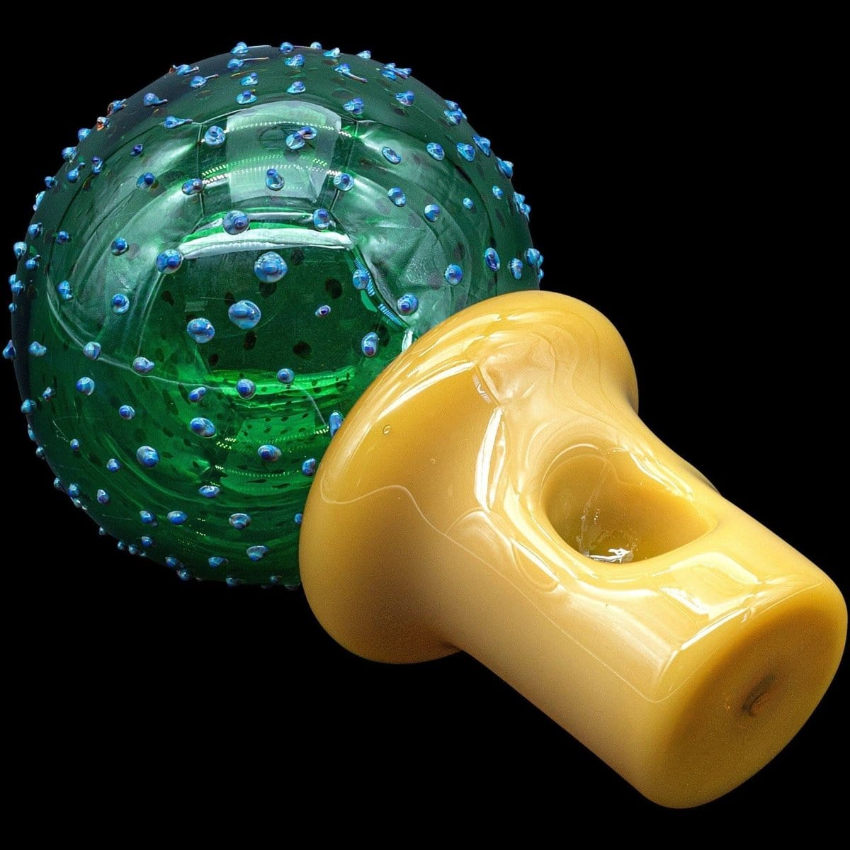 LA Pipes Hand Pipe "Peyote" Cactus Glass Pipe