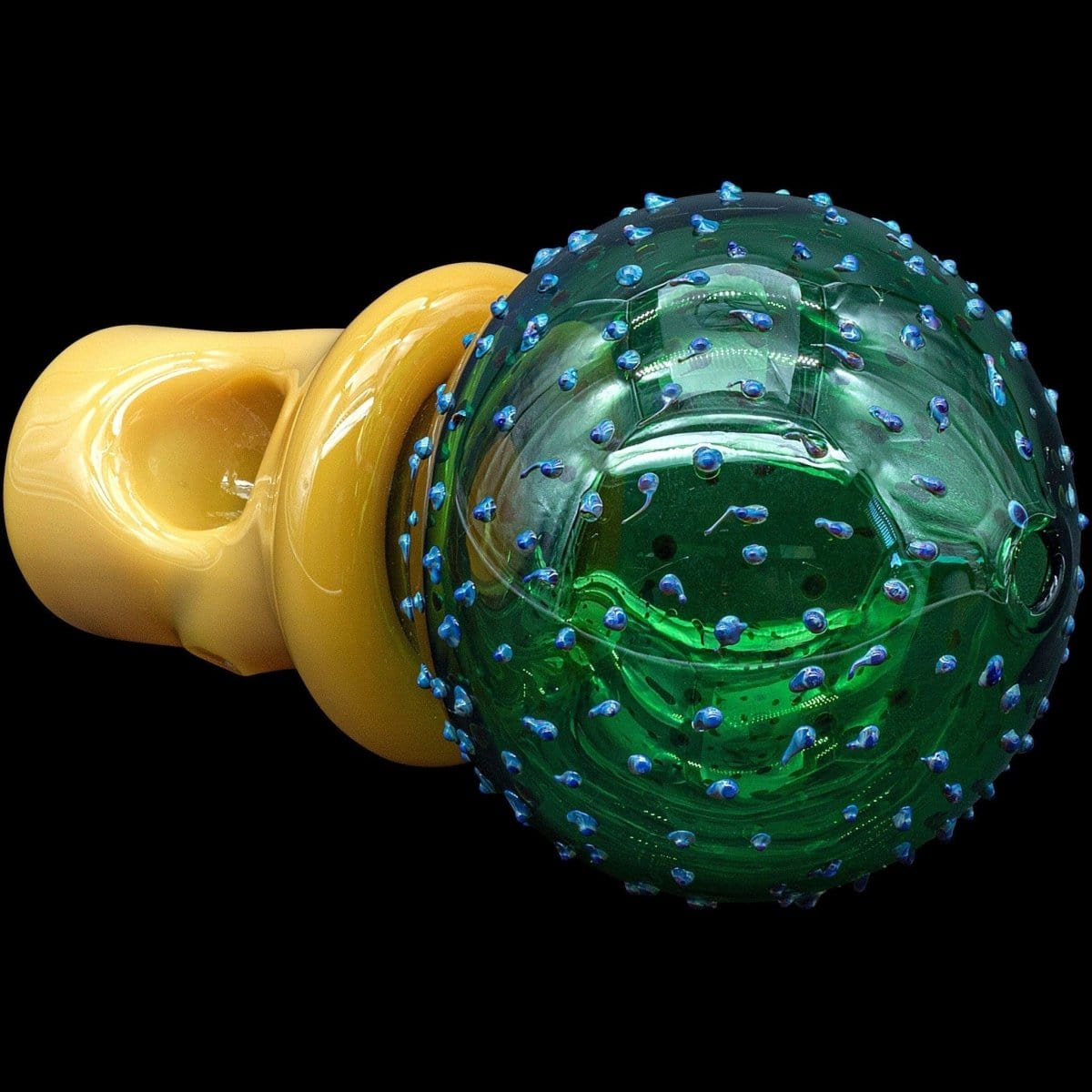LA Pipes Hand Pipe "Peyote" Cactus Glass Pipe