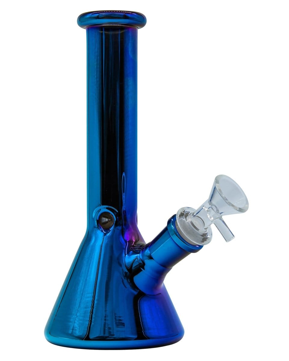 LA Pipes Bong Cobalt Iridescent Mini Beaker