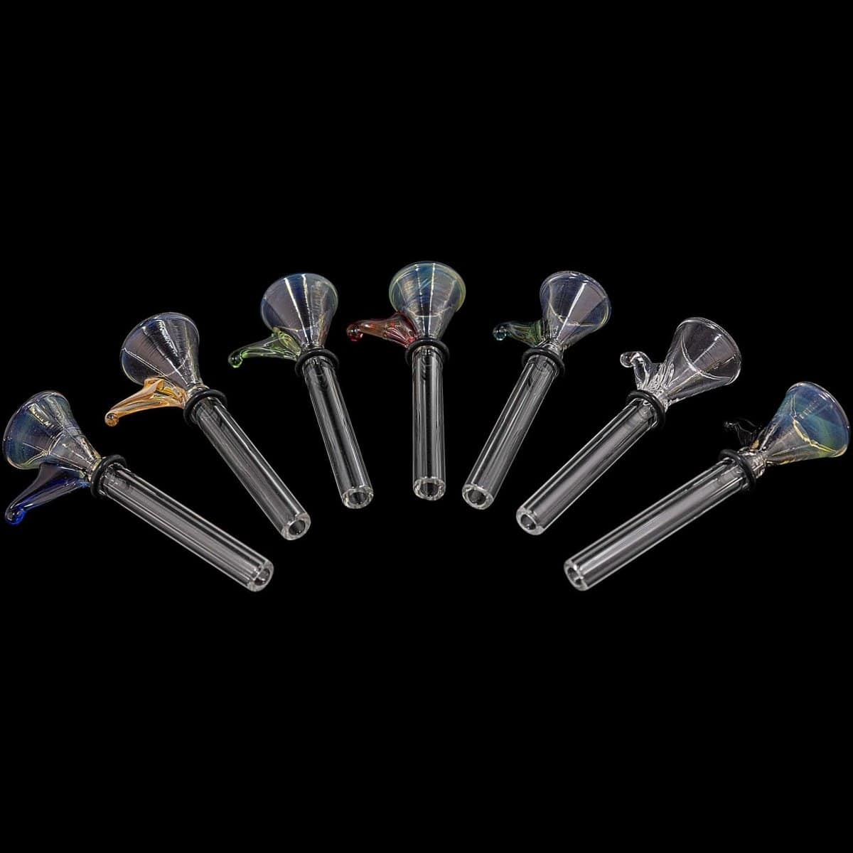 LA Pipes Smoking Accessory 9mm Funnel Slide Bowl with Handle for Pull-Stem Bongs