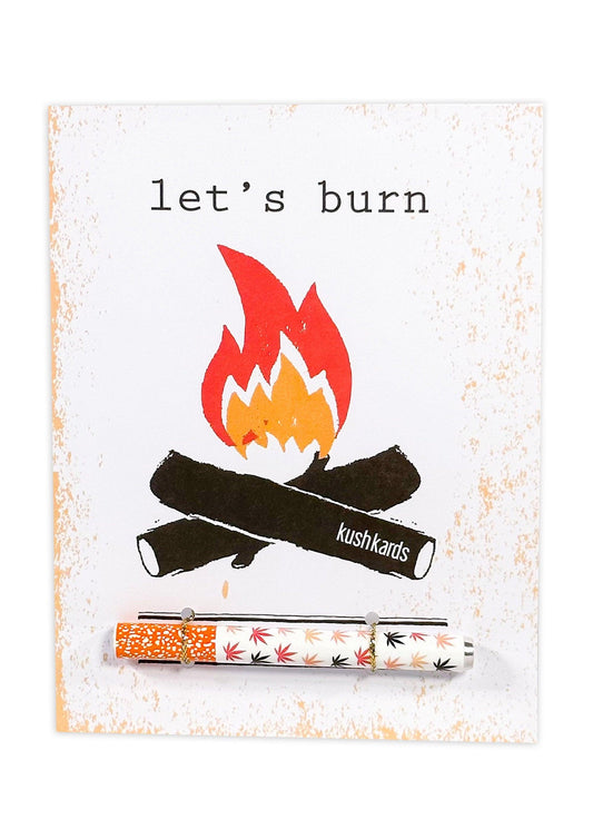 KushKards Greeting Cards One Hitter Kard 🔥 Let's Burn Cannabis Greeting Card