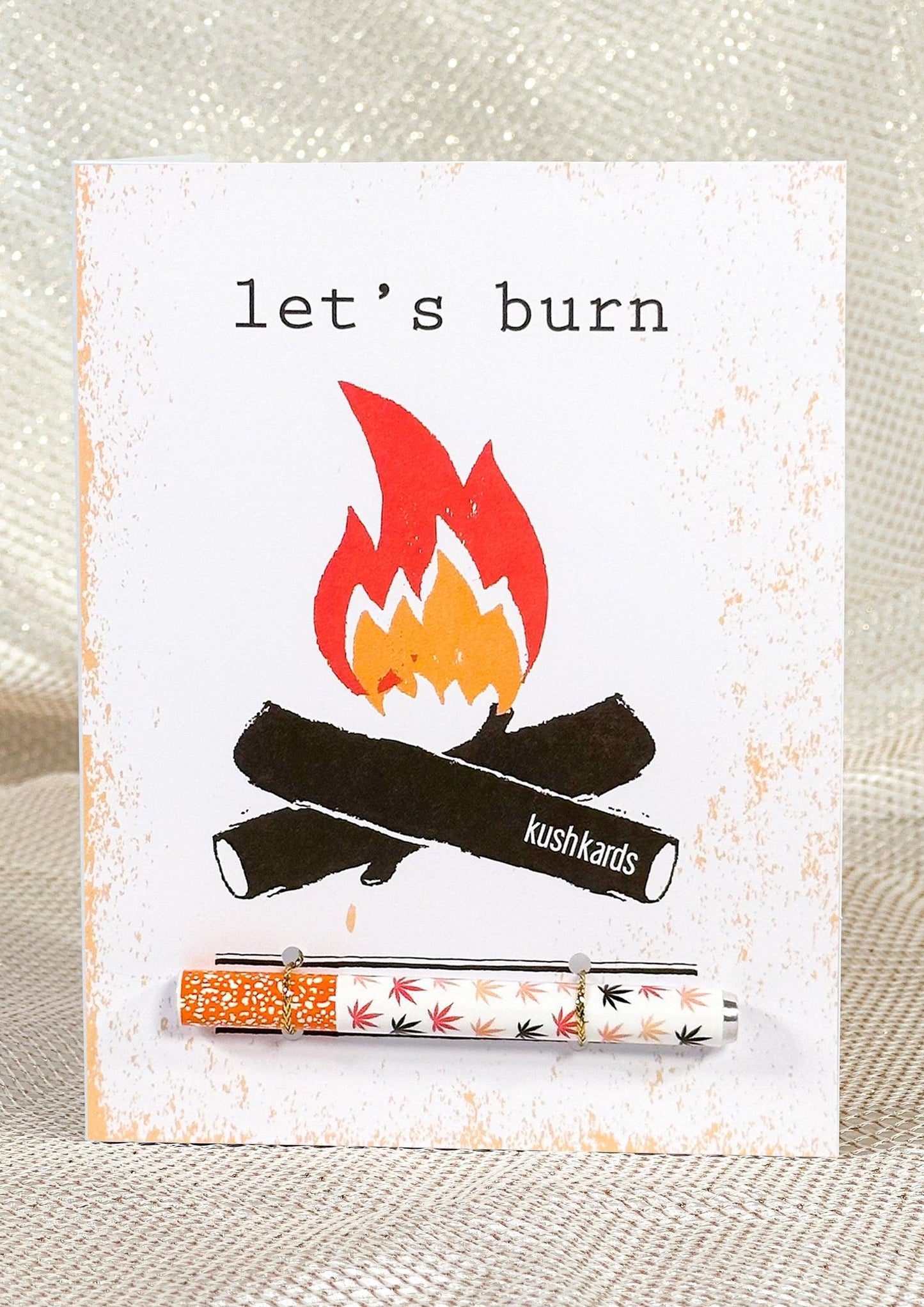 KushKards Greeting Cards 🔥 Let's Burn Cannabis Greeting Card