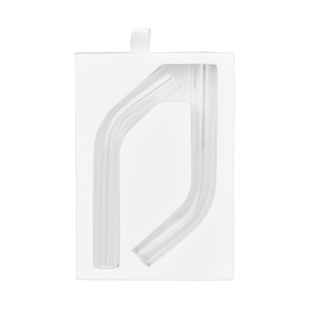 Front view of the Lookah Dragon Egg Replacement Glass Mouthpiece – 2pk, packaged in clear plastic.
