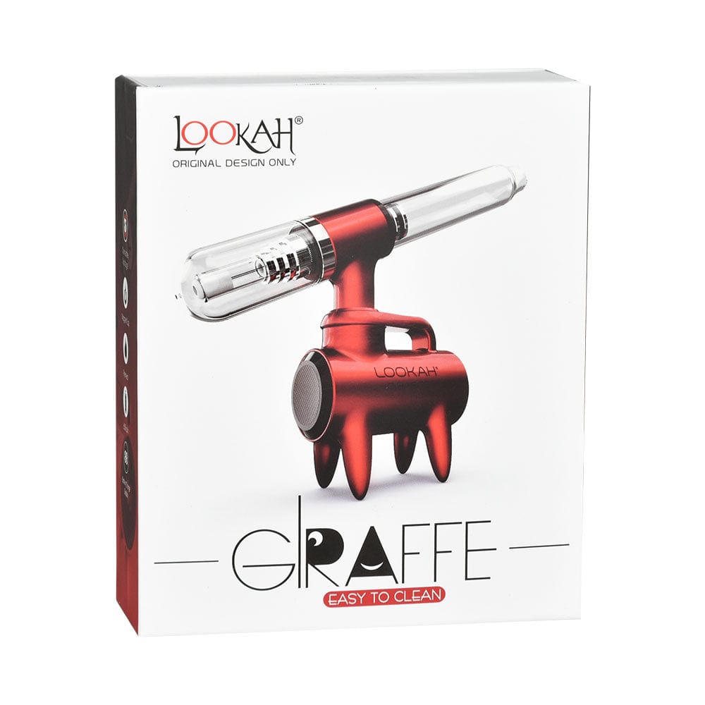 Front view of the Lookah Giraffe Nectar Collector, showing its sleek, metallic design against a plain white background.