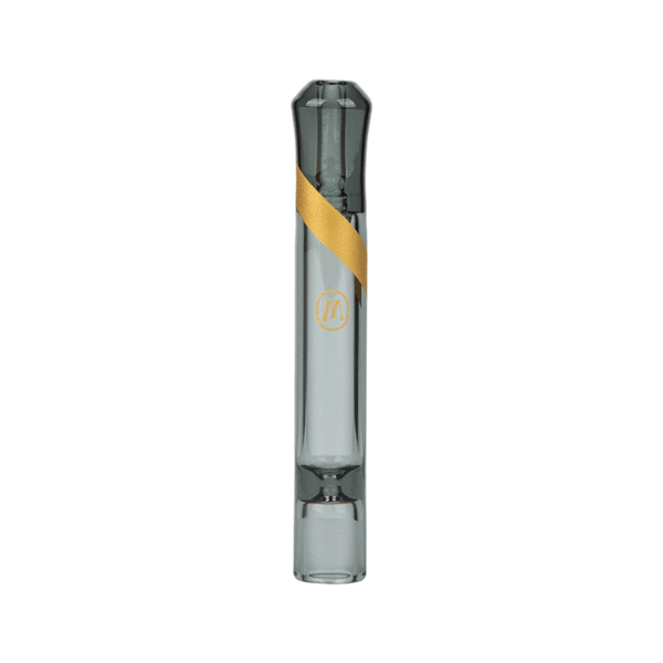 A straight-on view of the Marley Natural Taster smoked glass, featuring a slender, clear glass design.