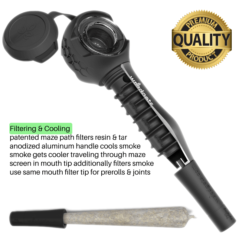 Weedgets Pipes MAZE-X Pipe - Patented waterless filtration and smoke cooling technology