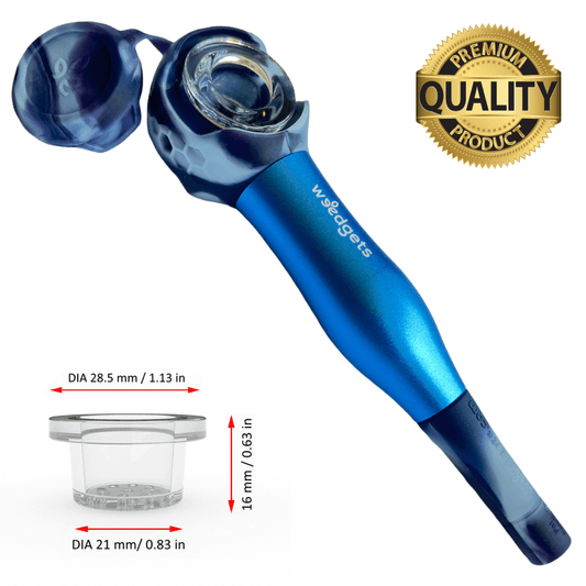 Weedgets Pipes Blue MAZE-X Pipe - Patented waterless filtration and smoke cooling technology