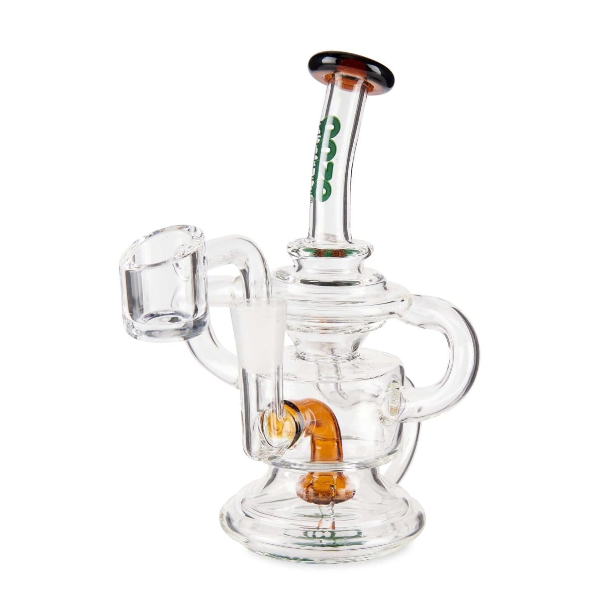 Ooze Dab Rigs Sea Sand Amber Ooze Undertow Mini Recycler Dab Rig