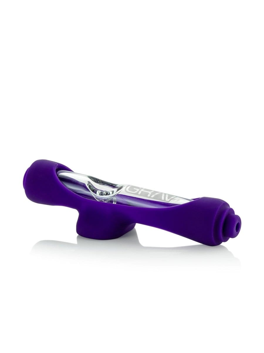 GRAV Hand Pipe Purple GRAV Mini Steamroller with Silicone Skin