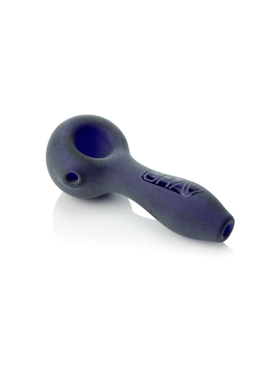 GRAV Hand Pipe Blue GRAV® Sandblasted Spoon Pipe