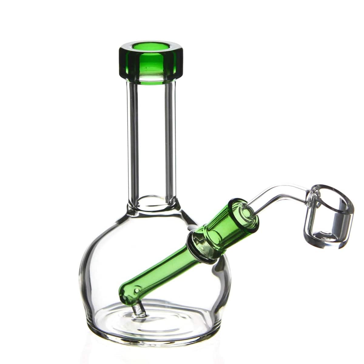 Benext Generation Glass Green Micro Bubble Bottom Dab Rig