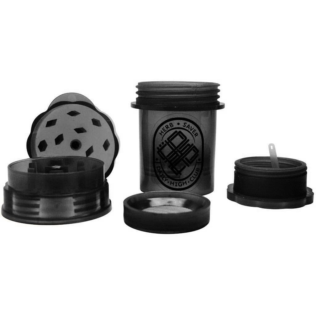 Herbsaver Grinder Knotted Letters / Black Mini Daily High Club x Herbsaver Grinder
