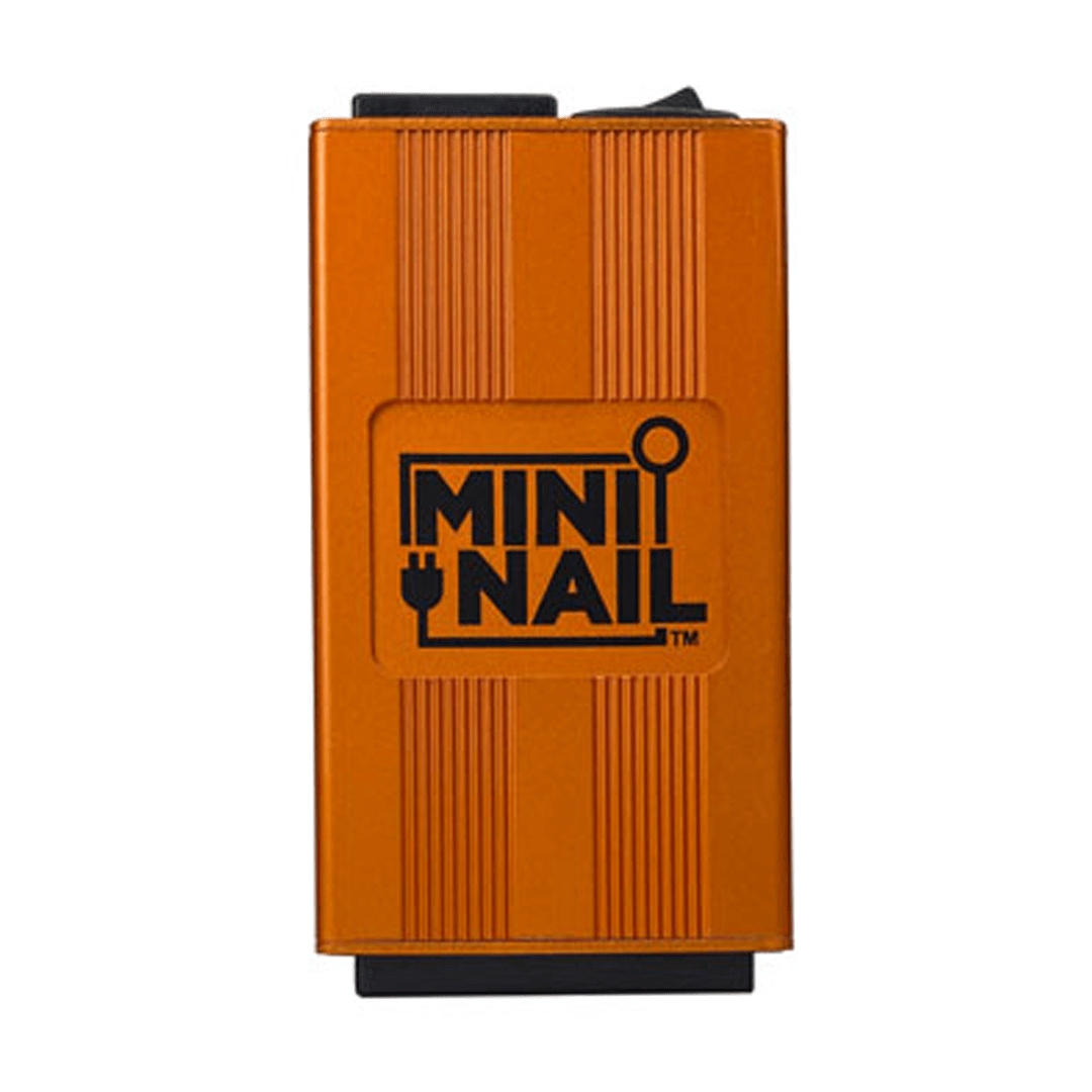 Front view of the MiniNail Flower Wand Kit, showing a rectangular, dark-colored object on a black surface.