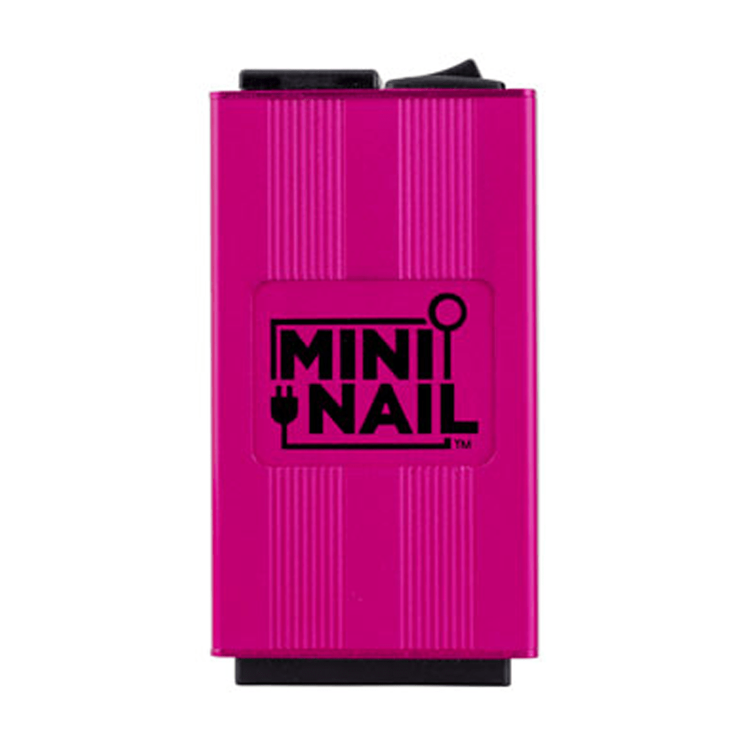 Front view of the MiniNail Flower Wand Kit, showcasing its sleek, cylindrical shape against a dark background.